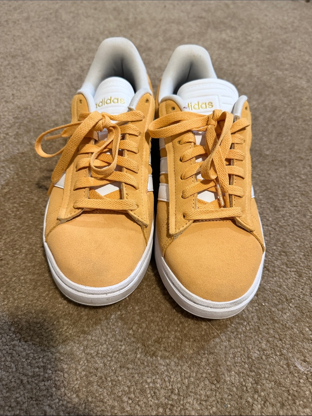 adidas Apricot Suede Sneakers with White Accents